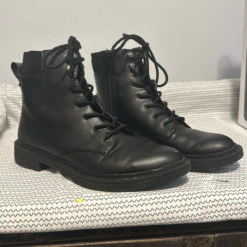 black ankle boots